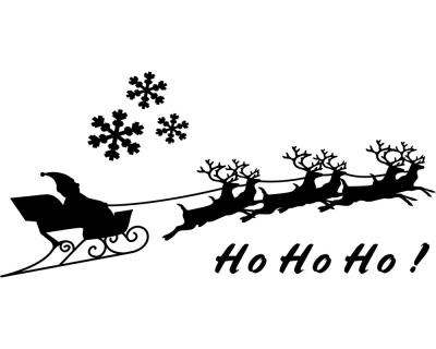 Nikolaus - Schlitten Wandtattoo - Ansicht 1