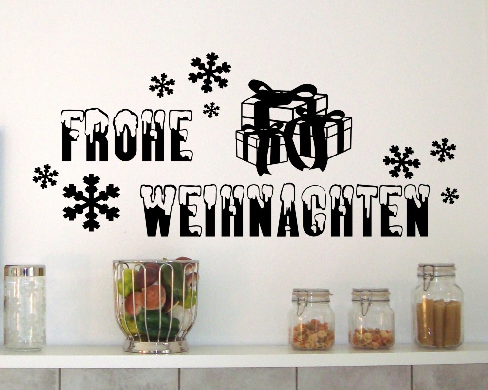 Wandtattoo Frohe Weihnachten Wandaufkleber plot4u