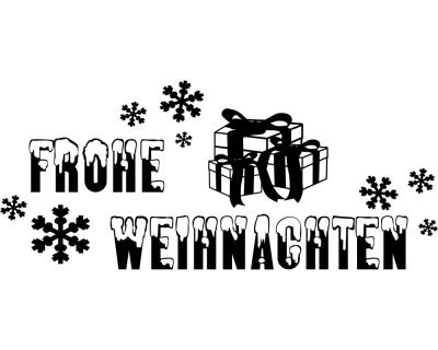 Frohe Weihnachten Wandtattoo