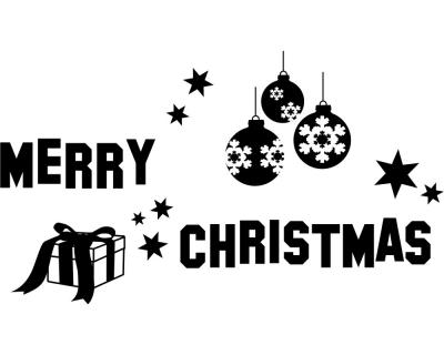Merry Christmas Wandsticker - Ansicht 1