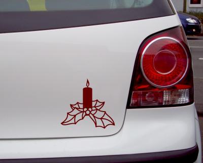 Weihnachtskerze Aufkleber