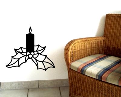 Weihnachtskerze Wandtattoo - Ansicht 3
