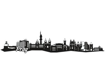 Prag Skyline Autoaufkleber - Ansicht 1