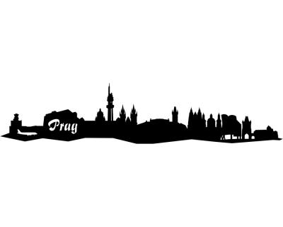 Prag Aufkleber Skyline - Ansicht 1