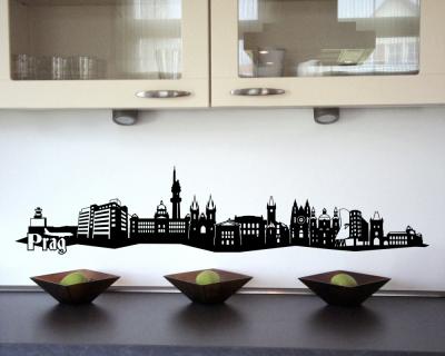 Wandtattoo Prag Skyline - Ansicht 2