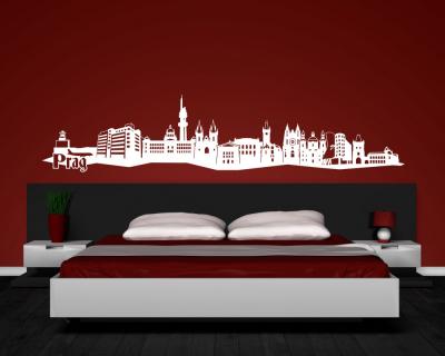 Wandtattoo Prag Skyline