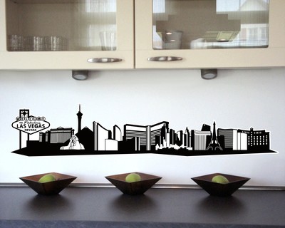 Las Vegas Skyline Wandtattoo