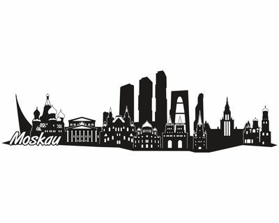 Moskau Skyline Wandtattoo - Ansicht 1