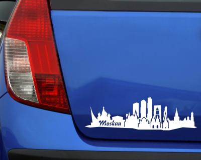 Moskau Aufkleber Skyline