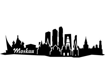 Moskau Aufkleber Skyline