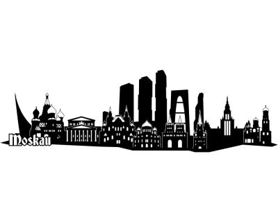 Wandtattoo Moskau Skyline