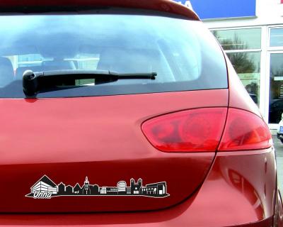 Unna Skyline Autoaufkleber