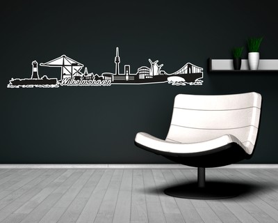 Wilhelmshaven Skyline Wandtattoo