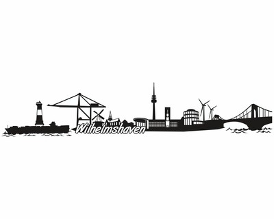 Wilhelmshaven Skyline Wandtattoo