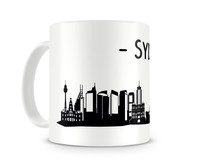 Tasse Sydney Skyline Tasse Modellnummer  wei/schwarz
