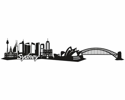 Sydney Skyline Wandtattoo - Ansicht 1