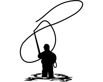 Wandtattoo Angler Sportfischer - Ansicht 1