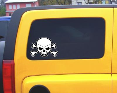 Piraten Totenkopf Aufkleber - Ansicht 3