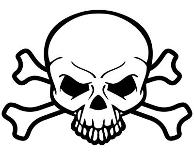 Piraten Totenkopf Aufkleber - Ansicht 1