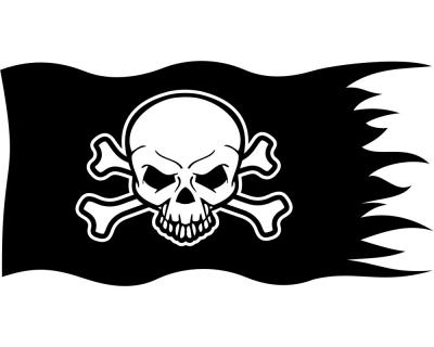 Piratenflagge Wandaufkleber
