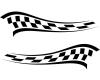 Seitendekor Set ”Racing Flag” Autoaufkleber Aufkleber