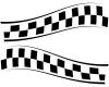 Seitendekor Set ”Checkered Flag” Autoaufkleber Aufkleber