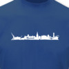 T-Shirt Rostock Skyline royal blau/weiß L Sonderangebot