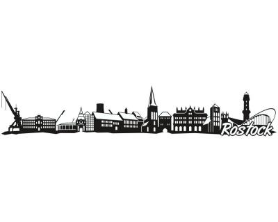 Rostock Skyline Autoaufkleber - Ansicht 1