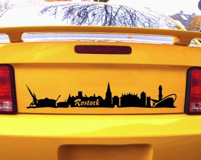 Rostock Aufkleber Skyline