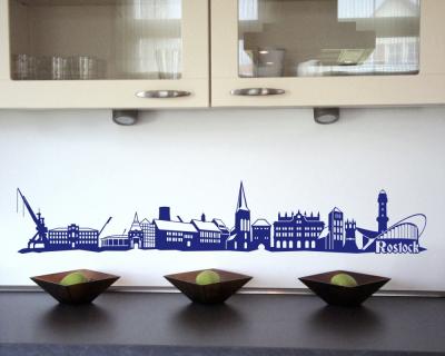 Wandtattoo Rostock Skyline - Ansicht 2