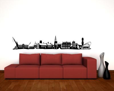 Wandtattoo Rostock Skyline - Ansicht 3