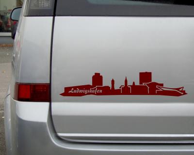 Ludwigshafen Aufkleber Skyline