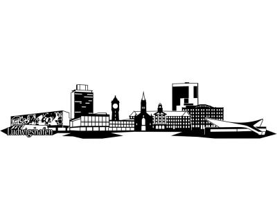 Wandtattoo Ludwigshafen Skyline - Ansicht 1