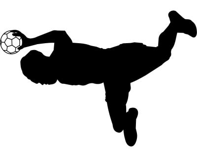 Wandtattoo Handballspieler Sprungwurf - Ansicht 1