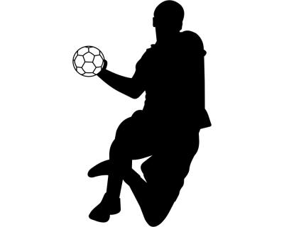 Handballspieler Dreher Aufkleber
