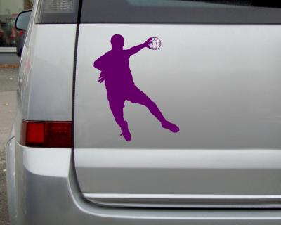 Handballspieler Fallwurf Aufkleber - Ansicht 3