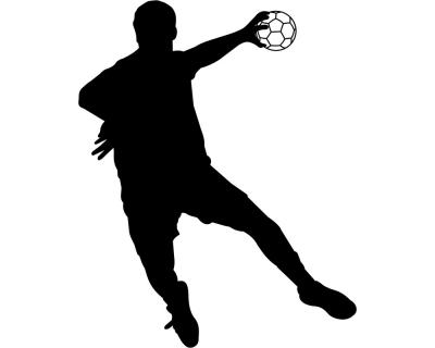 Handballspieler Fallwurf Aufkleber Aufkleber