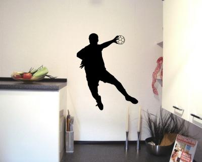 Wandtattoo Handballspieler Fallwurf