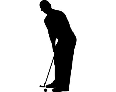 Golfspieler Putter Aufkleber