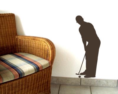 Wandtattoo Golfspieler Putter Wandtattoo