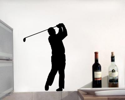 Wandtattoo Golfspieler Swing Wandtattoo