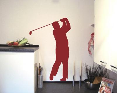 Wandtattoo Golfspieler Swing