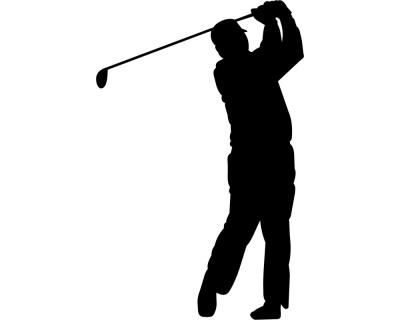 Wandtattoo Golfspieler Swing - Ansicht 1