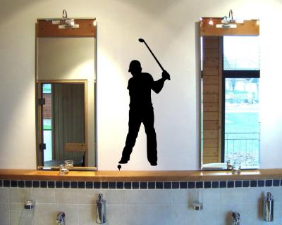 Wandtattoo Golfspieler Abschlag
