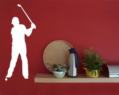 Wandtattoo Golfspieler Abschlag - Ansicht 3