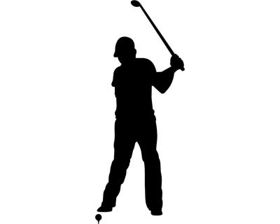 Wandtattoo Golfspieler Abschlag - Ansicht 1
