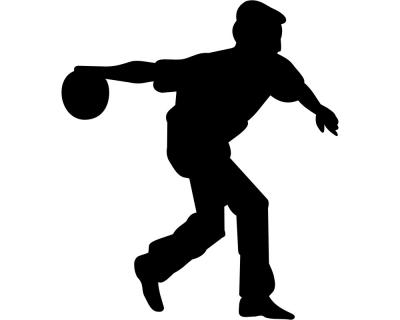 Bowlingspieler Curve Aufkleber - Ansicht 1
