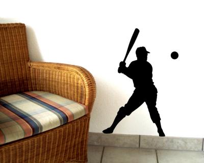 Wandtattoo Baseballspieler