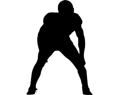 Footballspieler Linebacker Aufkleber - Ansicht 1