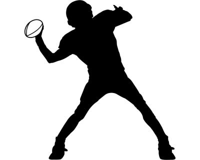 Footballspieler Quarterback Aufkleber - Ansicht 1